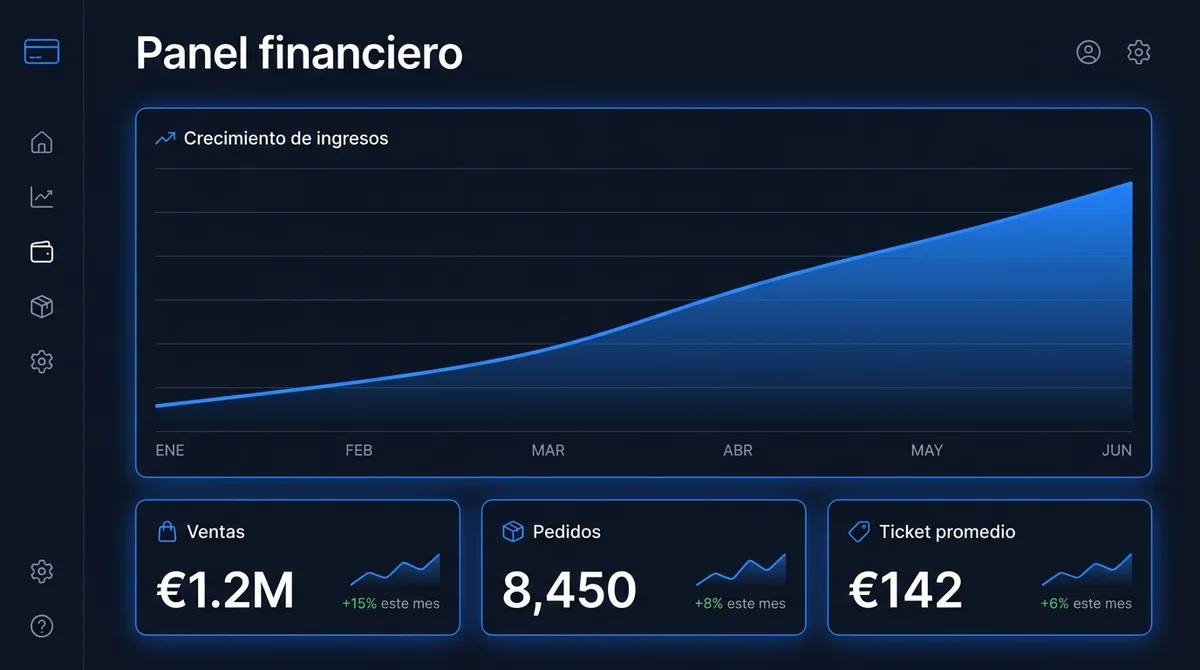 Imagen ilustrativa de operación financiera y comercio electrónico